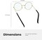 4E's Novelty Gold Round Fake Costume Glasses, Old Man Glasses, Grany Glasses, 100th Day of School Costume Dress Up Old Lady Glasses Accessories for Kids Girls & Boys